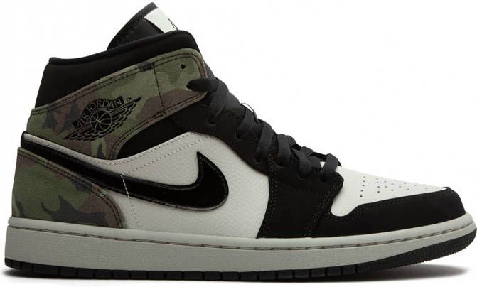 Jordan Air 1 mid-top sneakers Zwart