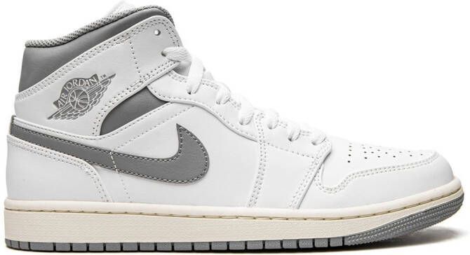 Jordan Air 1 Mid "White Stealth Grey sneakers Wit