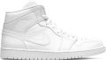Nike Air Jordan 1 Mid "Triple White" sneakers Wit - Wit