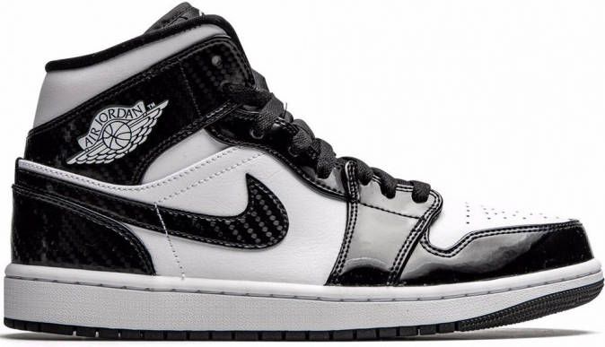 Jordan Air 1 sneakers rubber leer Stof 7.5 Zwart