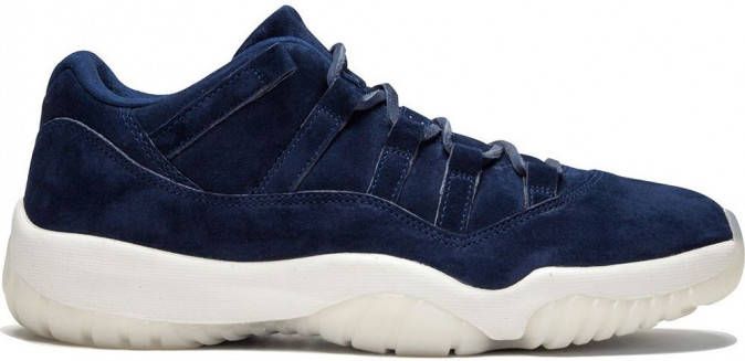 Jordan Air 11 Retro Lage sneakers unisex rubber suède Polyester 10.5 Blauw