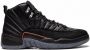 Jordan Air 12 Retro high top sneakers rubber leer suède Stof 10.5 Zwart - Thumbnail 1