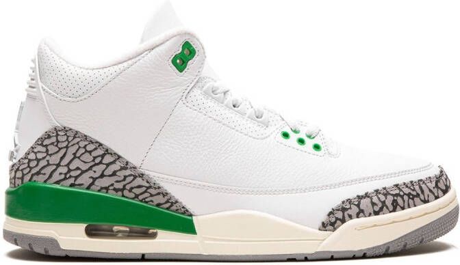 Jordan "Air 3 Lucky Green sneakers" Wit