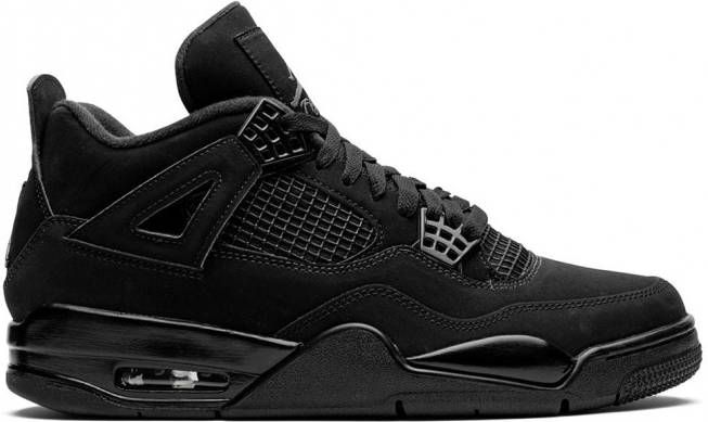 Jordan Air 4 Retro sneakers rubber suède nylon Polyester 10.5 Zwart