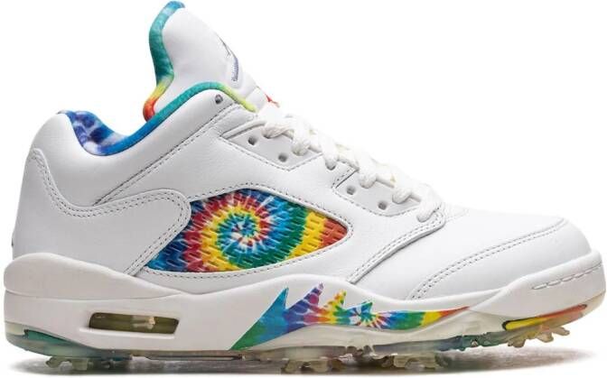 Jordan Air 5 low "Peace Love en Golf" golfschoenen Wit