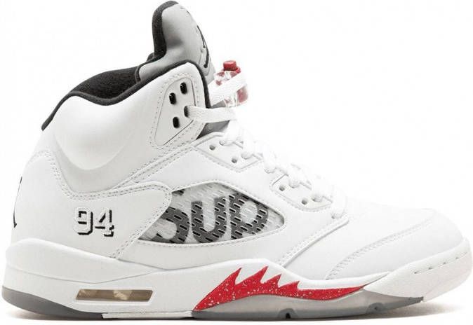 Jordan Air 5 Retro Supreme sneakers Wit