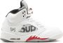 Jordan Air 5 Retro Supreme sneakers leer 9.5 Wit - Thumbnail 1