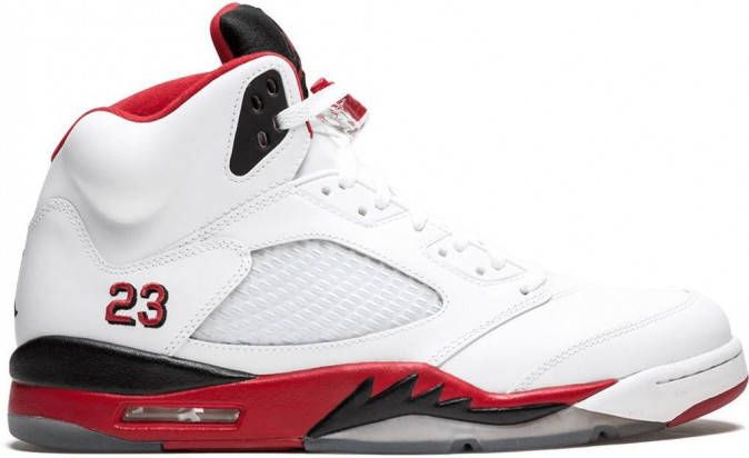 Jordan Air Retro 5 high top sneakers Wit