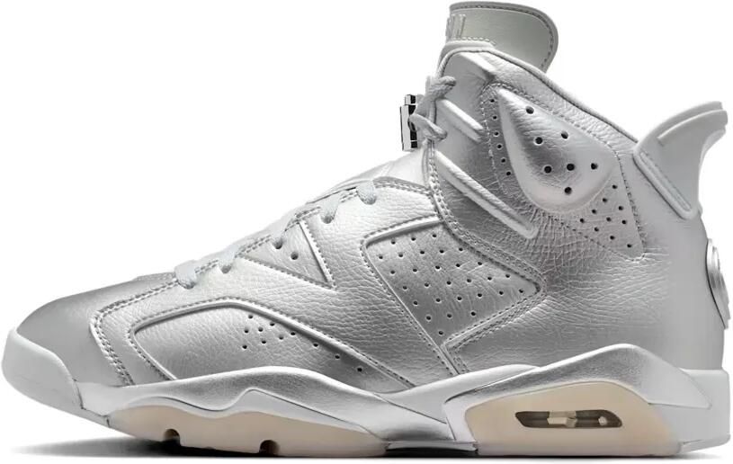 Jordan 6 Retro PSG Paris Saint-Germain leren sneakers Zilver
