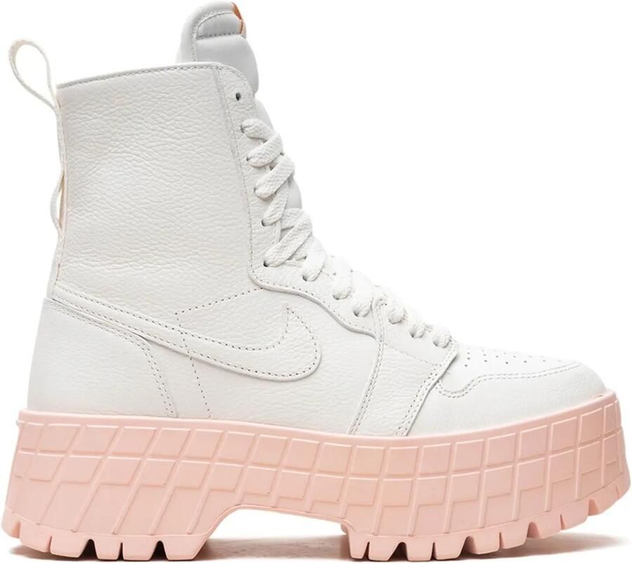 Jordan Air 1 Brooklyn "White Pink" sneakerlaarzen Wit