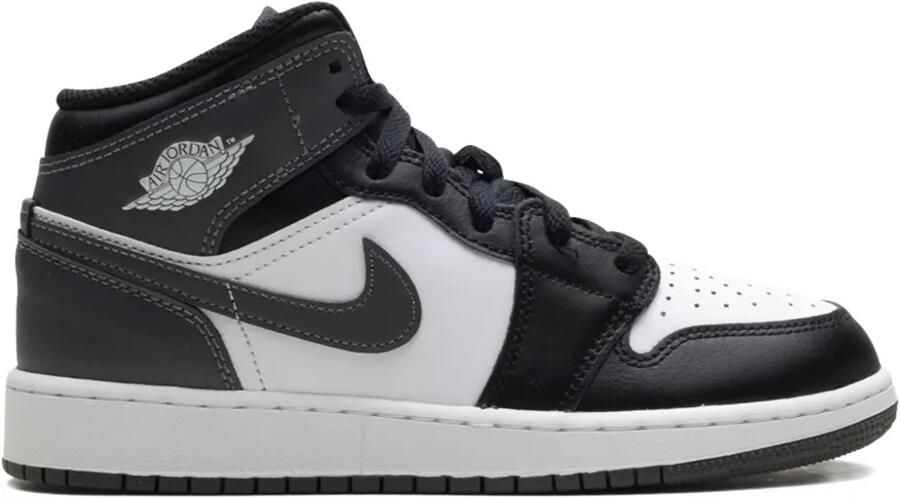 Jordan Air 1 Mid "Black Iron Grey White" sneakers Zwart