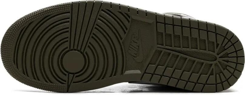 Jordan Air 1 Mid "Black White Olive" sneakers Groen - Foto 5