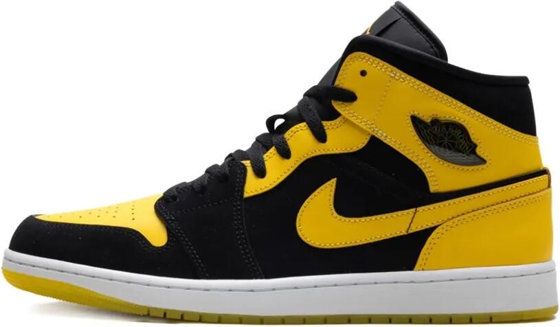 Jordan Air 1 Mid "Black White Varsity Maize" sneakers Geel - Foto 4