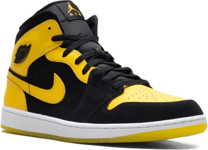 Jordan Air 1 Mid "Black White Varsity Maize" sneakers Geel - Foto 2