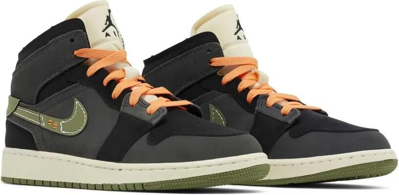 Jordan Air 1 Mid SE Craft "Anthracite Light Olive" sneakers Zwart - Foto 4