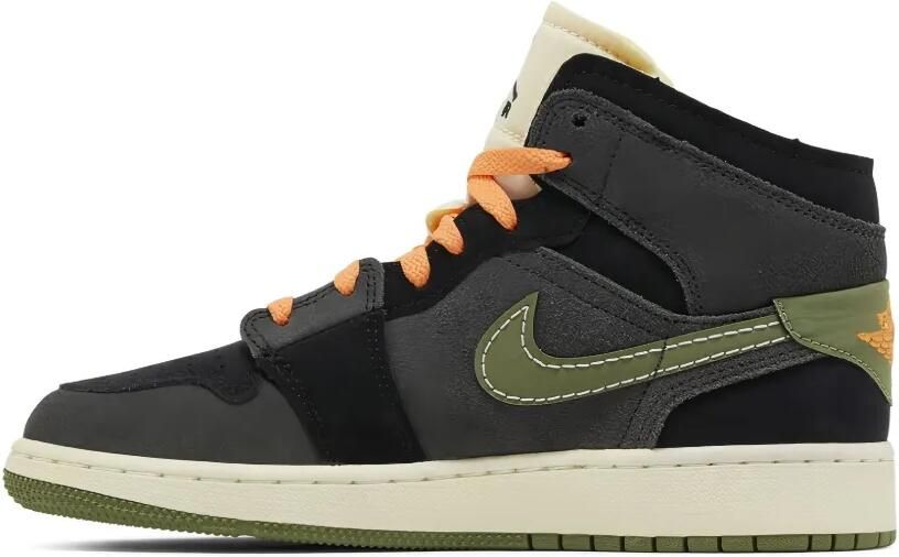 Jordan Air 1 Mid SE Craft "Anthracite Light Olive" sneakers Zwart - Foto 3