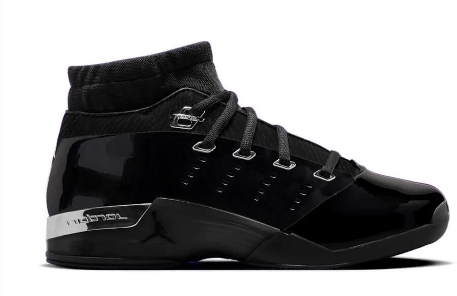 Jordan Air 17 Low lakleren sneakers Zwart