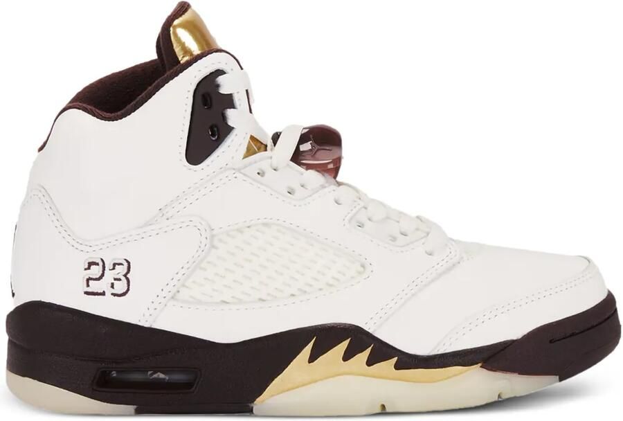 Jordan Air 5 Retro "Earth Metallic Gold Sail Muslin" sneakers Wit