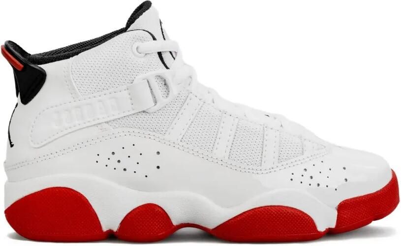 Jordan Kids 6 Rings "White University Red" sneakers Wit