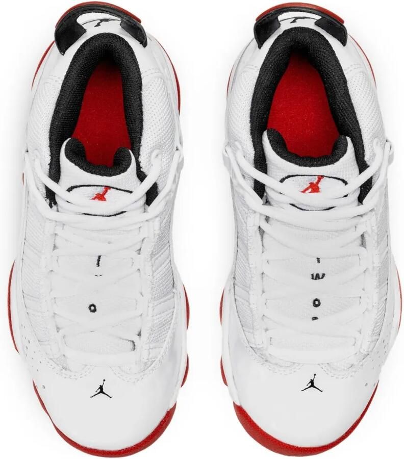 Jordan Kids 6 Rings "White University Red" sneakers Wit - Foto 2