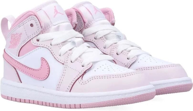 Jordan Kids Air Jordan 1 Mid leren sneakers Roze