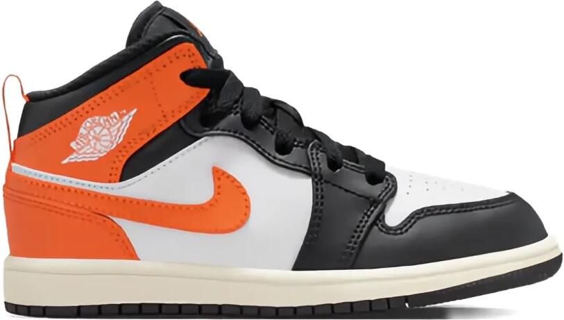 Jordan Kids Air Jordan 1 Mid PS "Orange Black Toe" sneakers Zwart - Foto 2