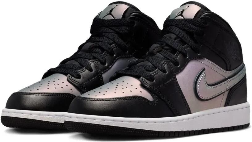 Jordan Kids Air Jordan 1 Mid SE "Iridescent" sneakers Zwart