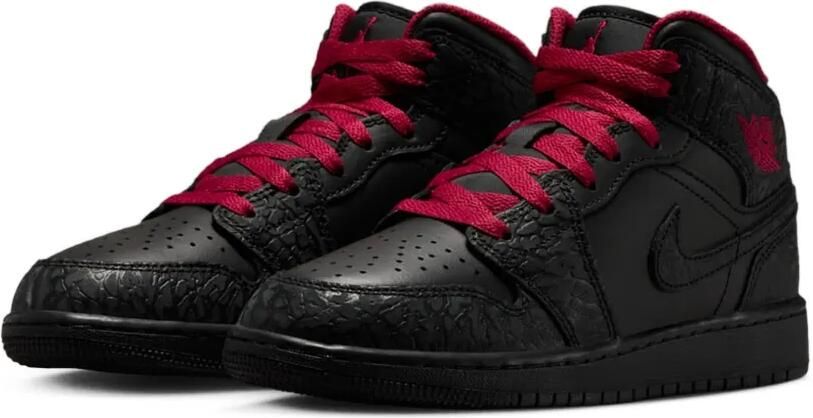 Jordan Kids Air Jordan 1 Mid SE sneakers Zwart