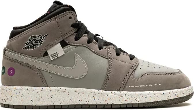 Jordan Kids Air Jordan 1 Mid Wings "NYC Subway" sneakers Grijs - Foto 3