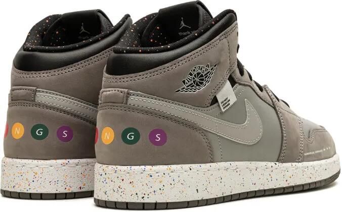 Jordan Kids Air Jordan 1 Mid Wings "NYC Subway" sneakers Grijs - Foto 2