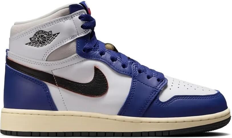 Jordan Kids Air Jordan 1 Retro High OG "White Black Neutral Grey Deep Royal Blue Muslin" sneakers Paars