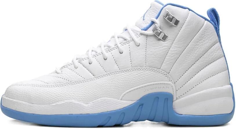 Jordan Kids Air Jordan 12 Retro "Melo" sneakers White University Blue Metallic Silver - Foto 4