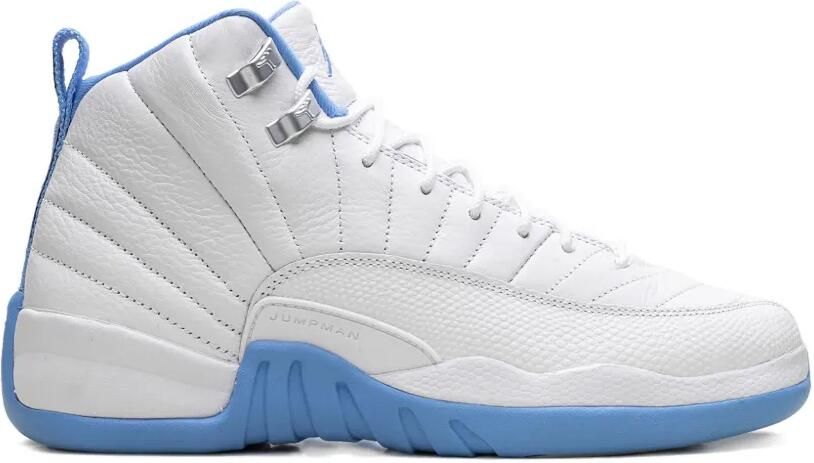 Jordan Kids Air Jordan 12 Retro "Melo" sneakers White University Blue Metallic Silver - Foto 3