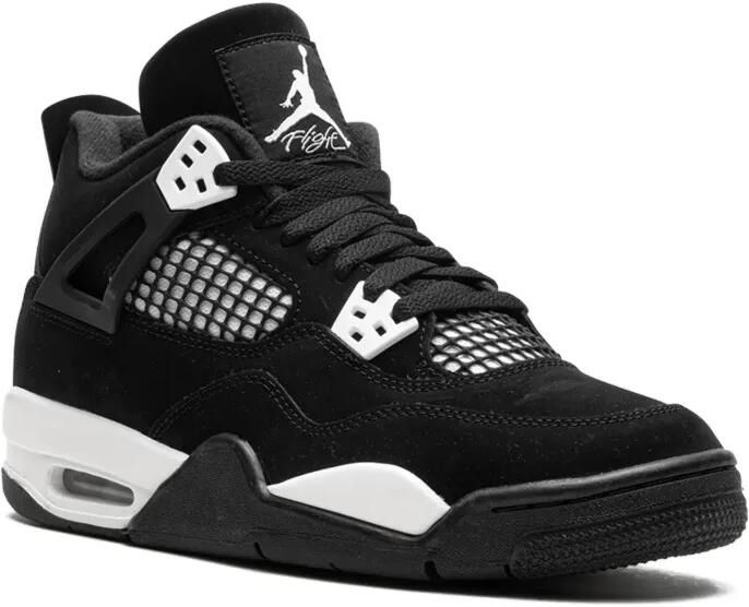 Jordan Kids Air Jordan 4 Retro "White Thunder" sneakers Zwart