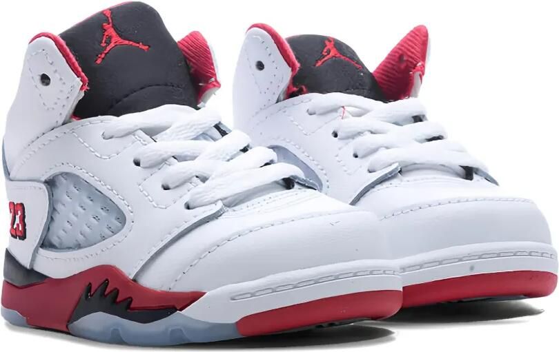 Jordan Kids Air Jordan 5 TD "Fire Red Black Tongue (2025)" sneakers Wit