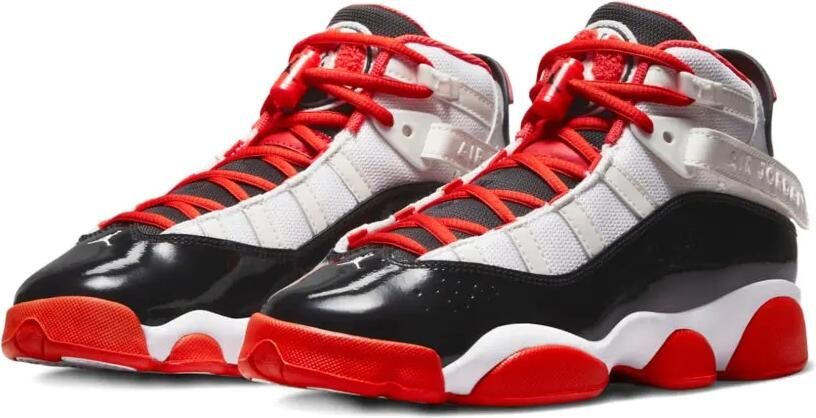 Jordan Kids Air Jordan 6 Rings lGs leren sneakers Rood