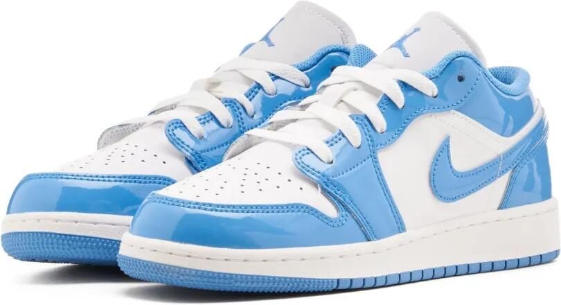 Jordan Kids Jordan 1 Low SE "White Legend Blue Patent" sneakers Wit - Foto 2