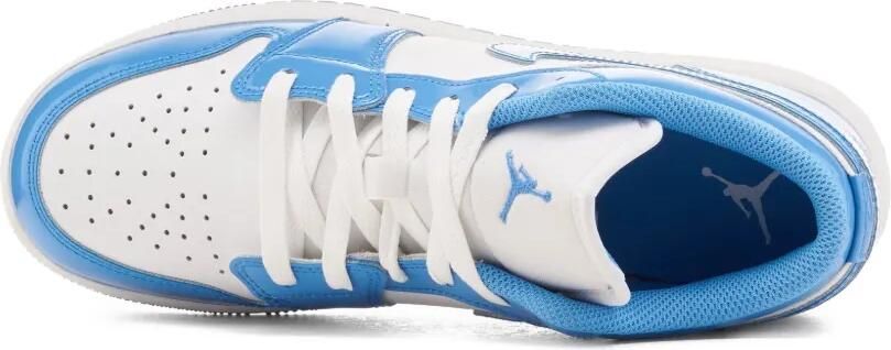 Jordan Kids Jordan 1 Low SE "White Legend Blue Patent" sneakers Wit - Foto 4