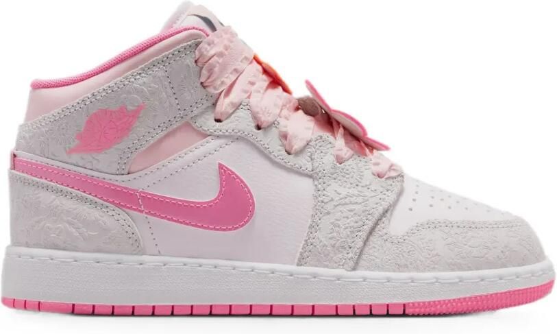 Jordan Kids Jordan 1 Mid ALT SE sneakers met bloe print Wit