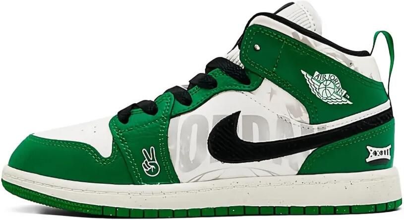 Jordan Kids Jordan 1 Mid SE "Pine Green" sneakers Groen