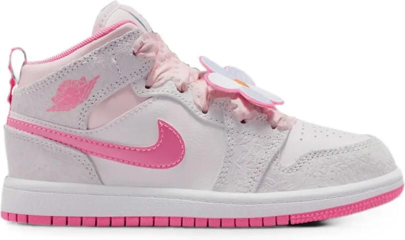 Jordan Kids Jordan 1 Mid SE sneakers met bloe -reliëf Roze