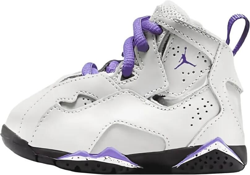 Jordan Kids Jordan True Flight "Base Grey Purple Venom" sneakers Wit
