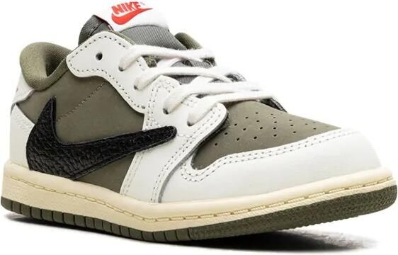 Jordan Kids x Travis Scott Air Jordan 1 Retro Low OG "Medium Olive" sneakers Groen