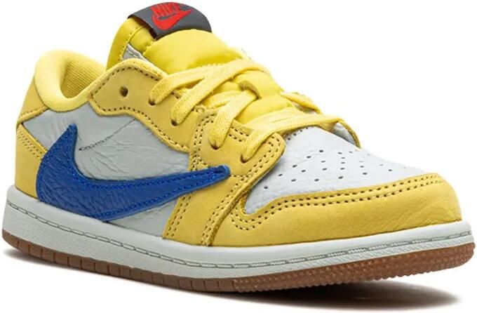 Jordan Kids x Travis Scott Air Jordan 1 Retro Low OG SP "Canary" sneakers Geel - Foto 2