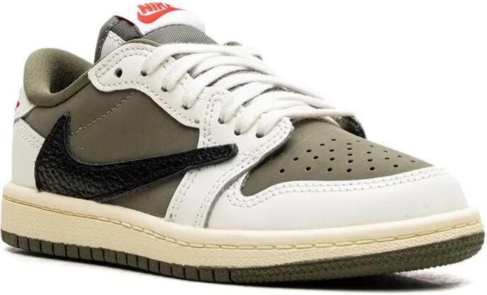 Jordan Kids x Travis Scott Air Jordan 1 Retro Low OG SP "Medium Olive" sneakers Groen