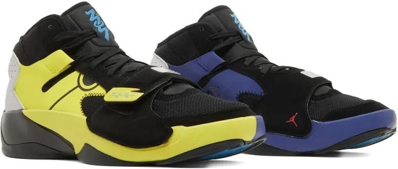 Jordan x Naruto Zion 2 SP "Naruto vs. Sasuke 087 Black Yellow Strike sneakers Zwart - Foto 2