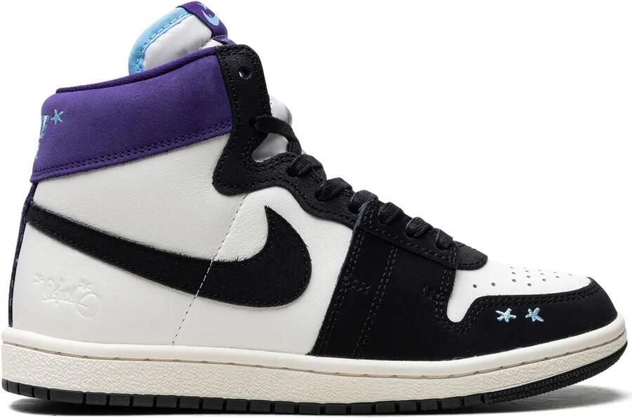 Jordan x Opium Paris Air Ship SP "Black Court Purple" sneakers Wit