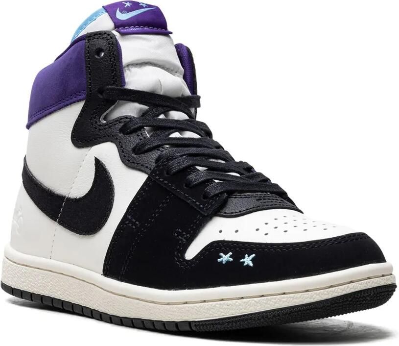 Jordan x Opium Paris Air Ship SP "Black Court Purple" sneakers Wit - Foto 2