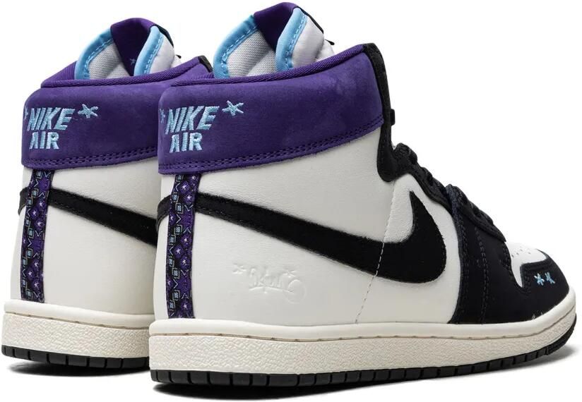 Jordan x Opium Paris Air Ship SP "Black Court Purple" sneakers Wit - Foto 3