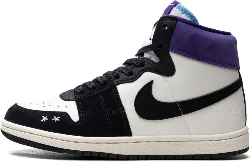Jordan x Opium Paris Air Ship SP "Black Court Purple" sneakers Wit - Foto 4